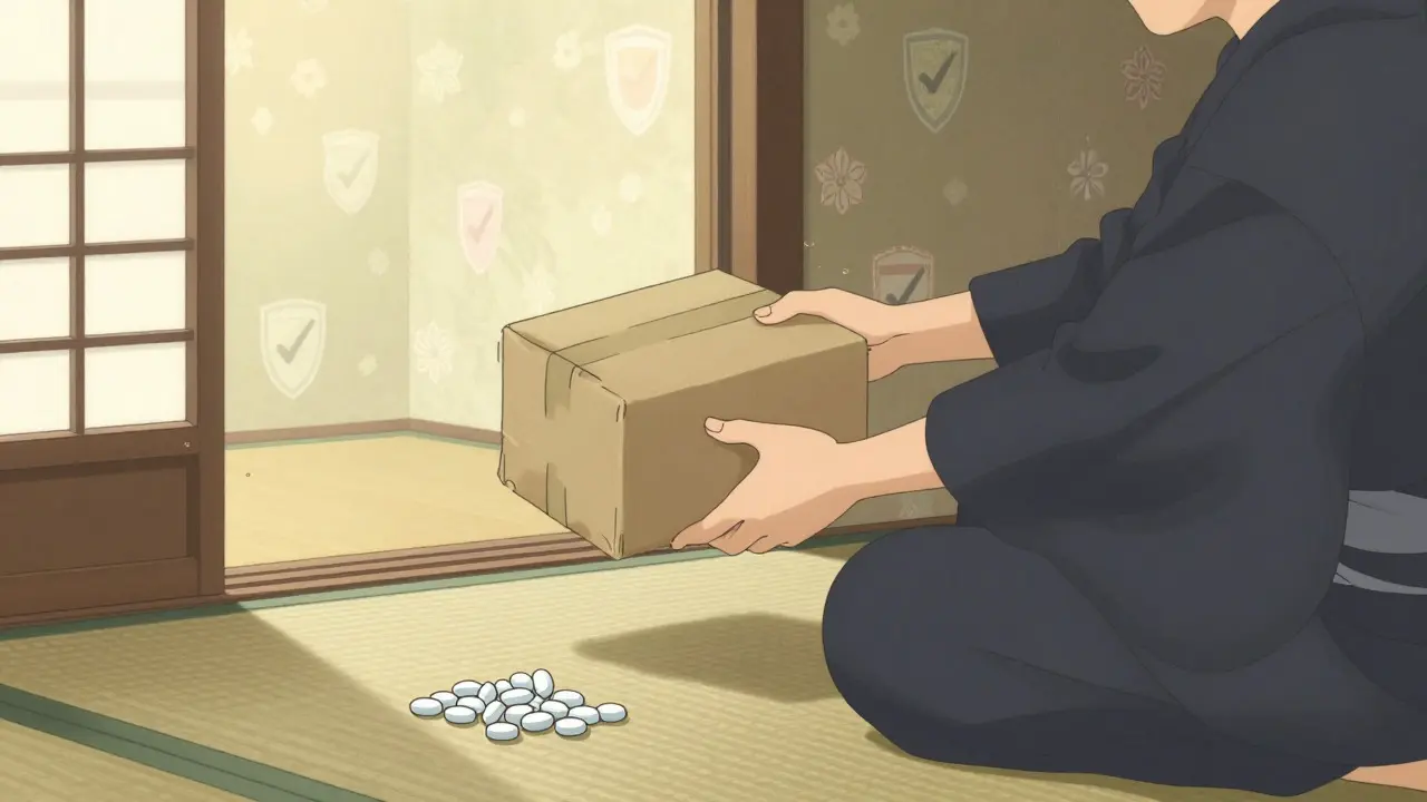 Peaceful scene of receiving discreet generic medication delivery
