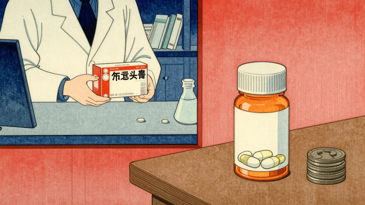 Side-by-side comparison of brand name vs generic medication costs