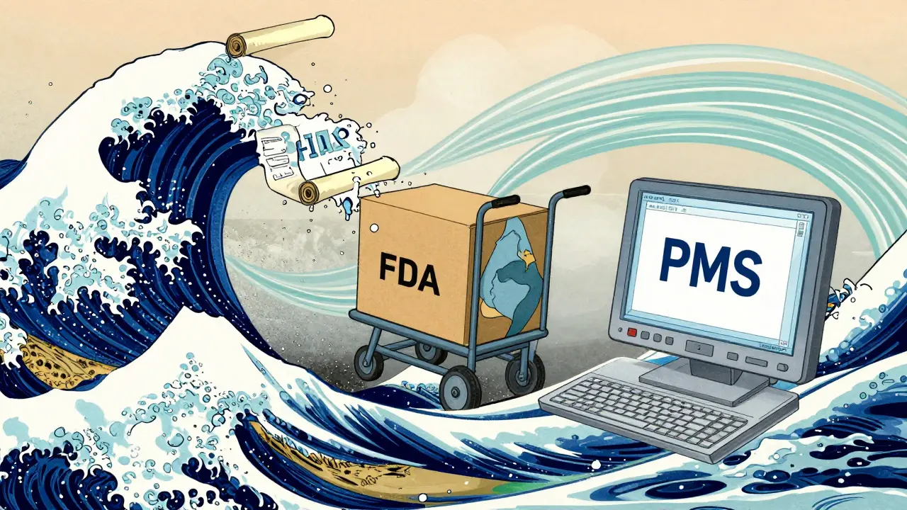 Symbolic illustration of three redundant pharmacy notification channels