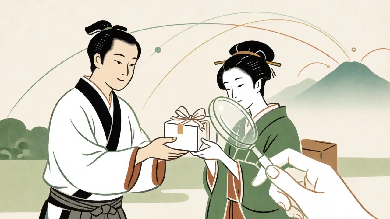 Receiving and inspecting a medicine package in traditional illustration
